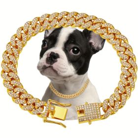 Shiny Diamond Safety Metal Necklace (Option: Glod-M)