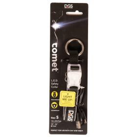 DGS Pet Products Comet Rechargeable Light Up Dog Collar Small Red 13.5" - 16" x 0.6" (Color: Black, size: small)