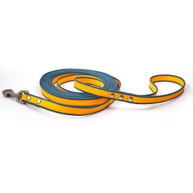 Durable material New style two-color training rope Tangle-free Soft on pet 4.92FT Obedience training Daily walk training Park training  Evening/e (Color: Orange-blue, size: 10M)