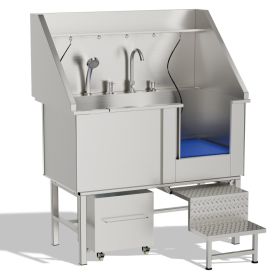 50inStainless Steel Dog Washing Station (Option: SILVER)